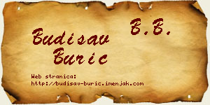 Budisav Burić vizit kartica